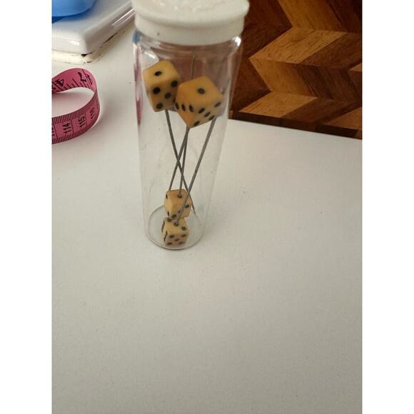 Vintage Rare Cocktail Sticks Bakelite Dice to Play Art Deco 1930/40 - Picture 3 of 6